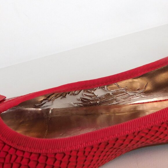 Steve Madden Snake Animal Ballet Flats with Bow Pink  Size 9 M - Picture 11 of 12